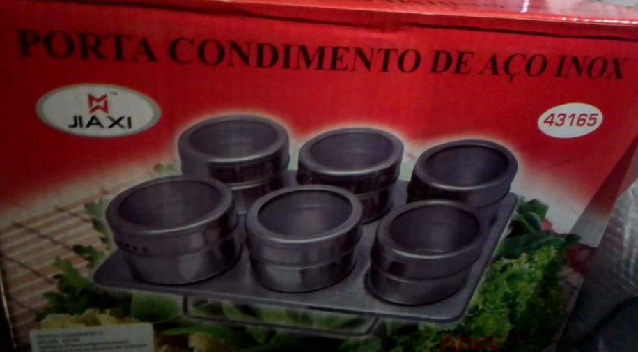  - Itens para cozinha    Cod. Porta Condimento de ao inox 43165